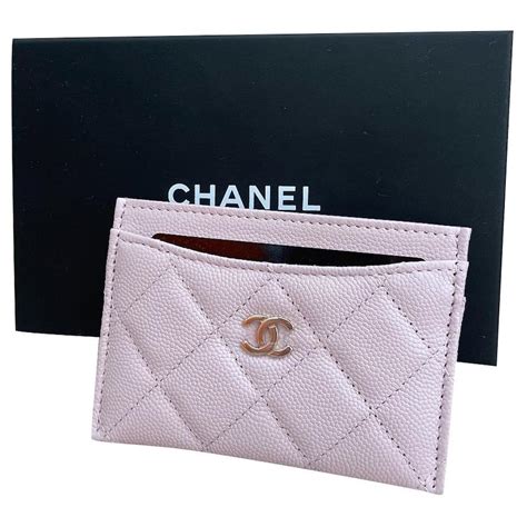 card holder chanel pink|Chanel card holder zipped.